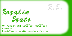 rozalia szuts business card