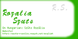 rozalia szuts business card